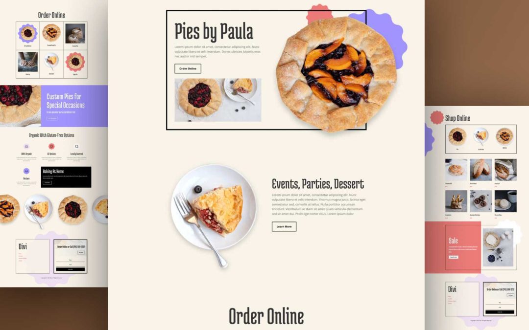 Get a Free Pie Shop Layout Pack for Divi