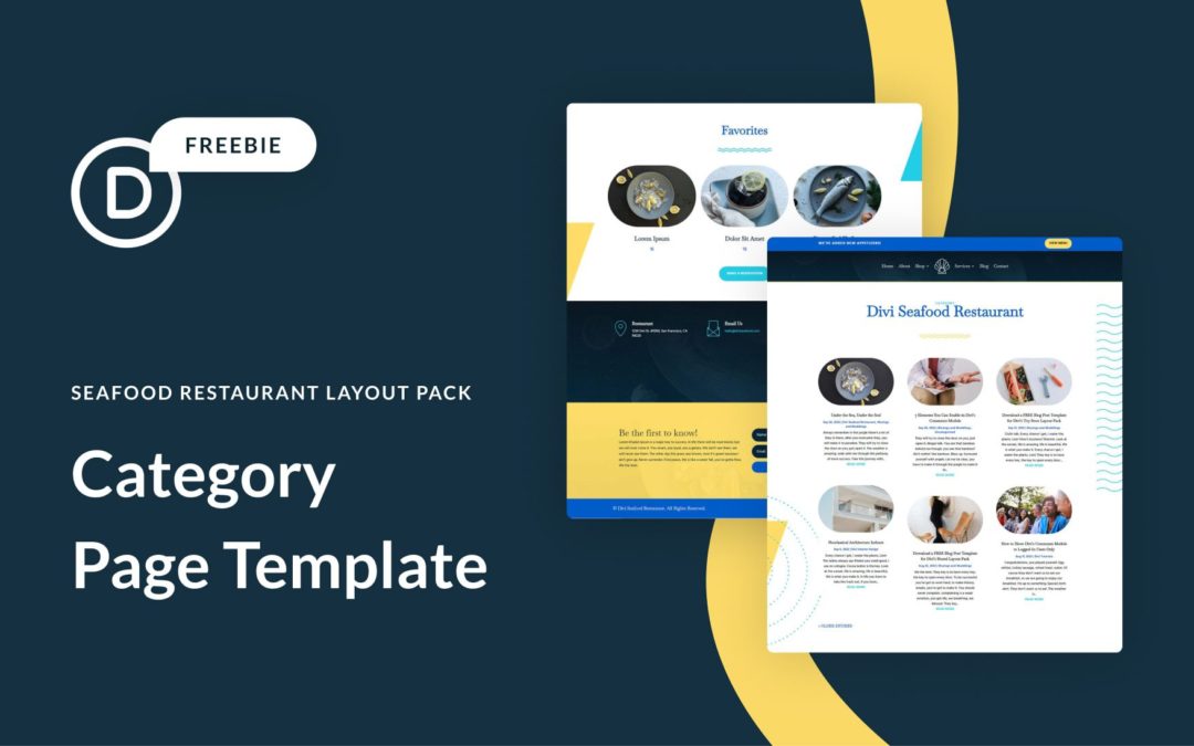 Download a FREE Category Page Template for Divi’s Seafood Restaurant Layout Pack