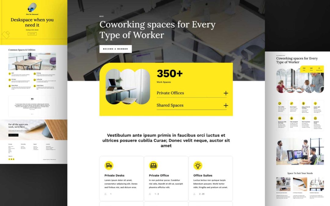 Get a Free Coworking Layout Pack for Divi