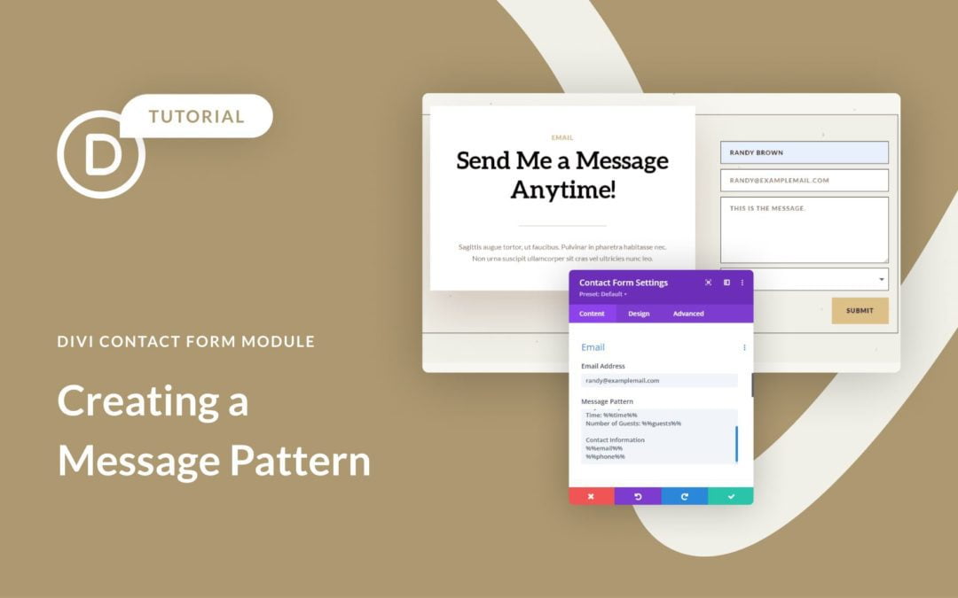 How to Create a Message Pattern in Your Divi Contact Form Module