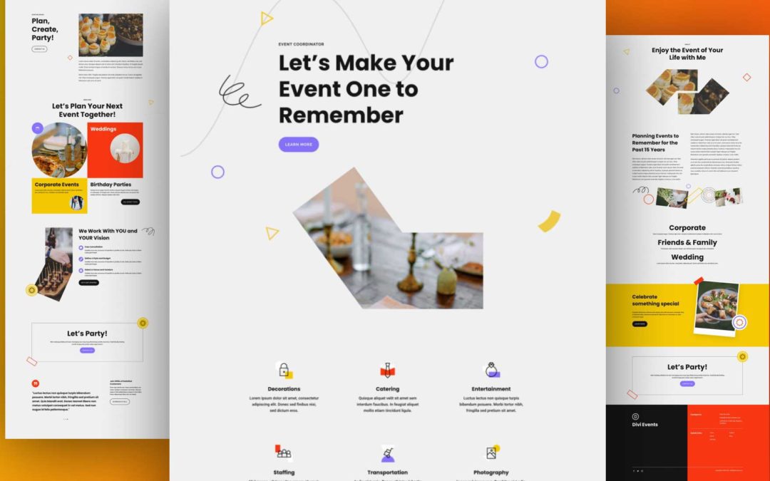 Get a Free Event Coordinator Layout Pack for Divi