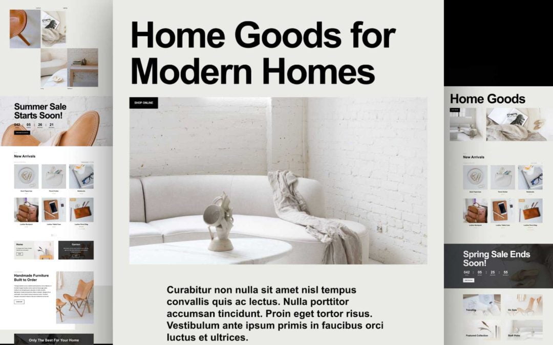 Get a Free Home Goods Layout Pack for Divi