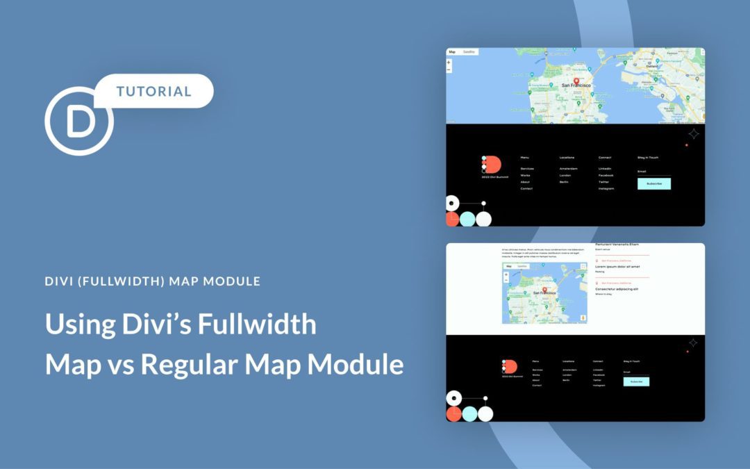 Using the Divi Fullwidth Map vs Map Module