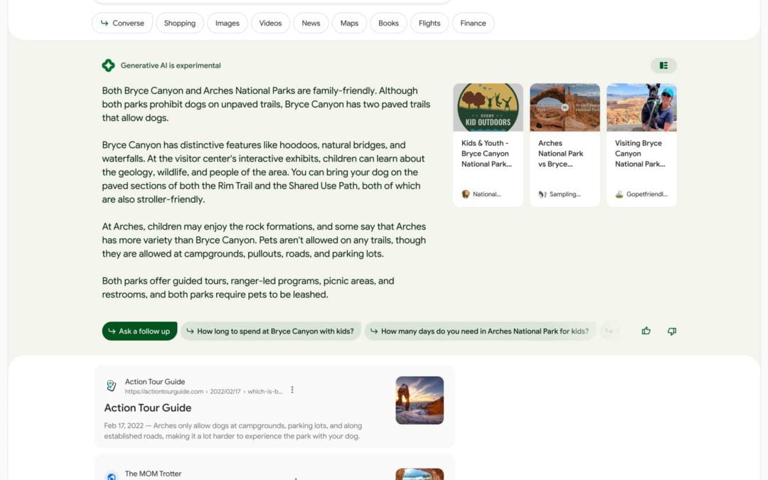 The new Google search generative experience: Here’s what it looks like