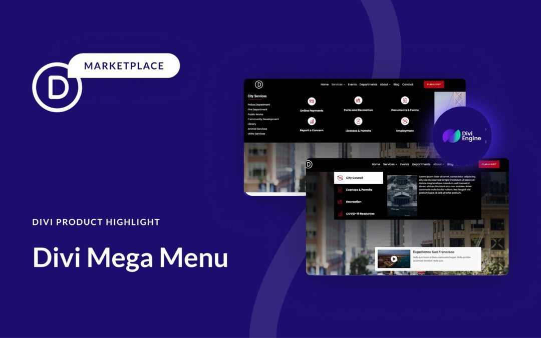 Divi Product Highlight: Divi Mega Menu