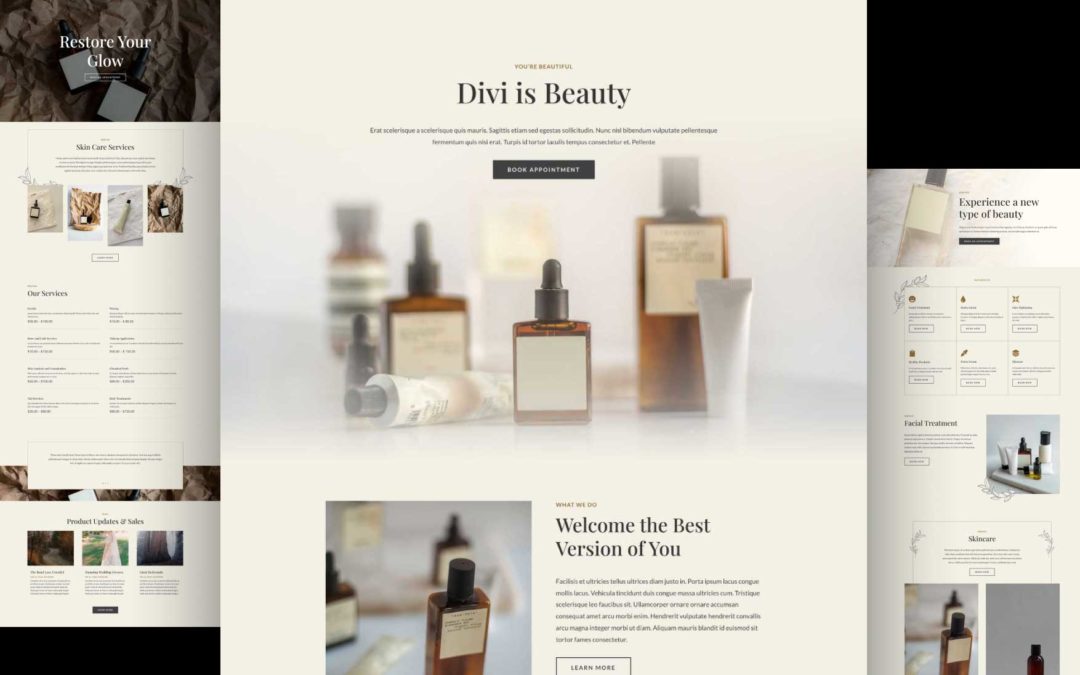 Get a Free Esthetician Layout Pack for Divi