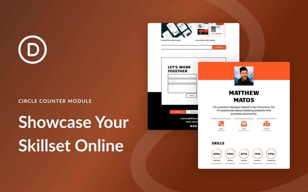 How to Use Divi’s Circle Counter Module to Showcase Your Skillset