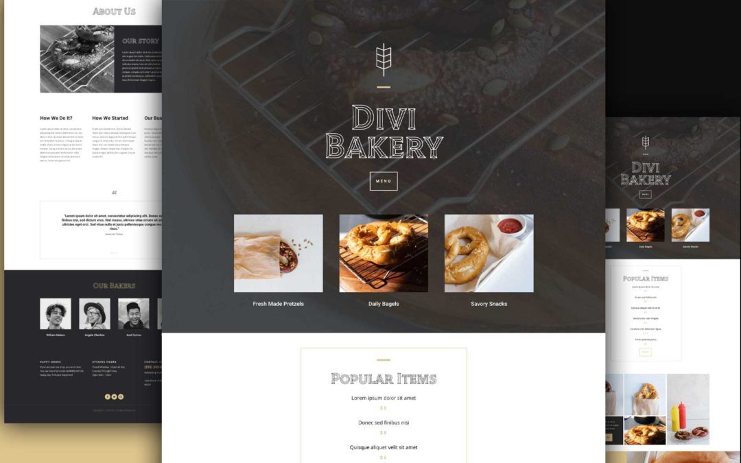 Get a Free Bake Shop Layout Pack for Divi