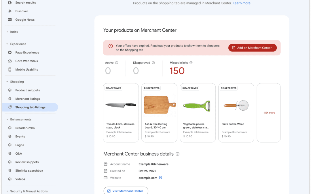 Google Search Console rolling out new Merchant Center integrated reports