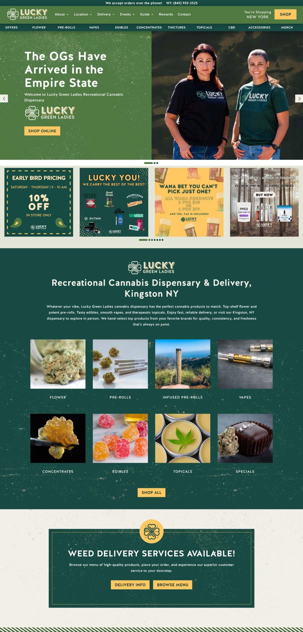 lucky green ladies website screenshot