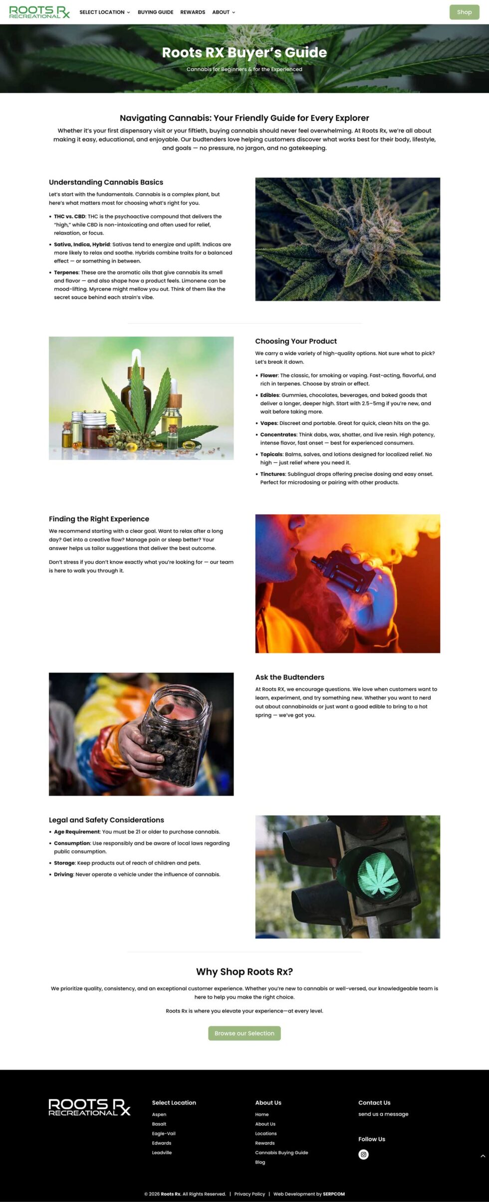 rootsrx website screenshot