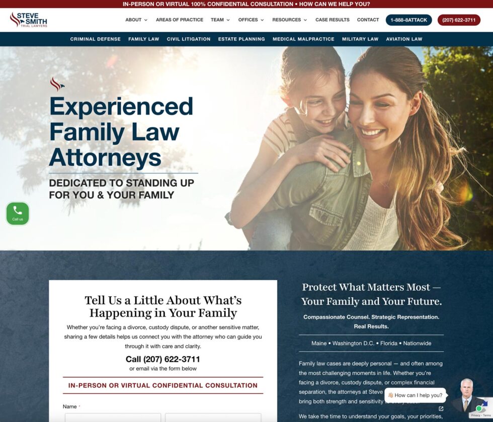 steve smith trial lawyers site screenshot