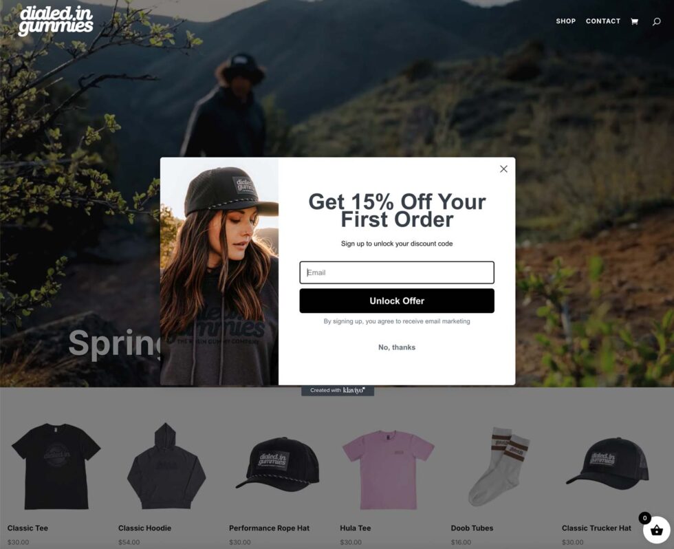 dialed in threads website screenshot