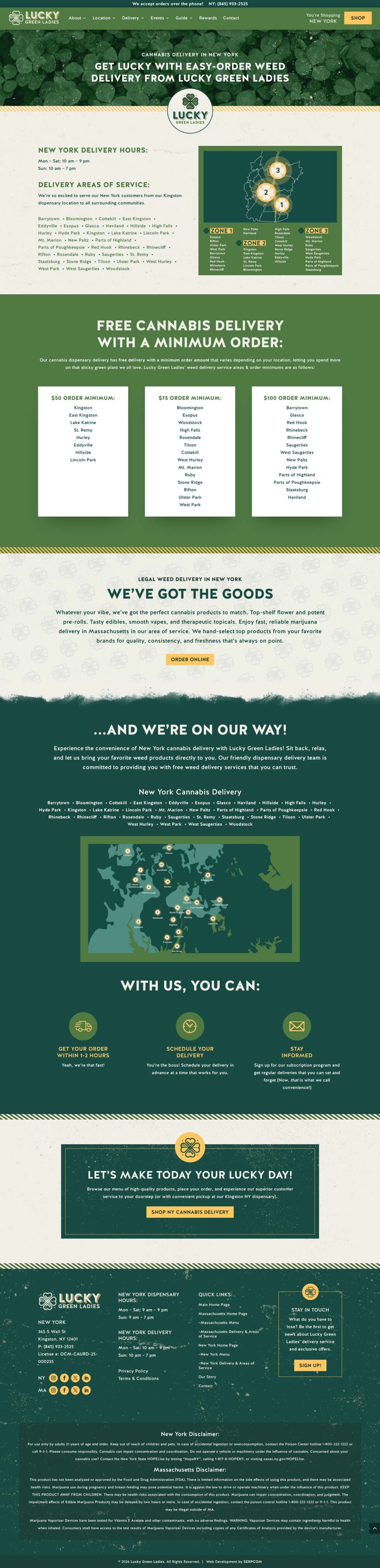 lucky green ladies website screenshot