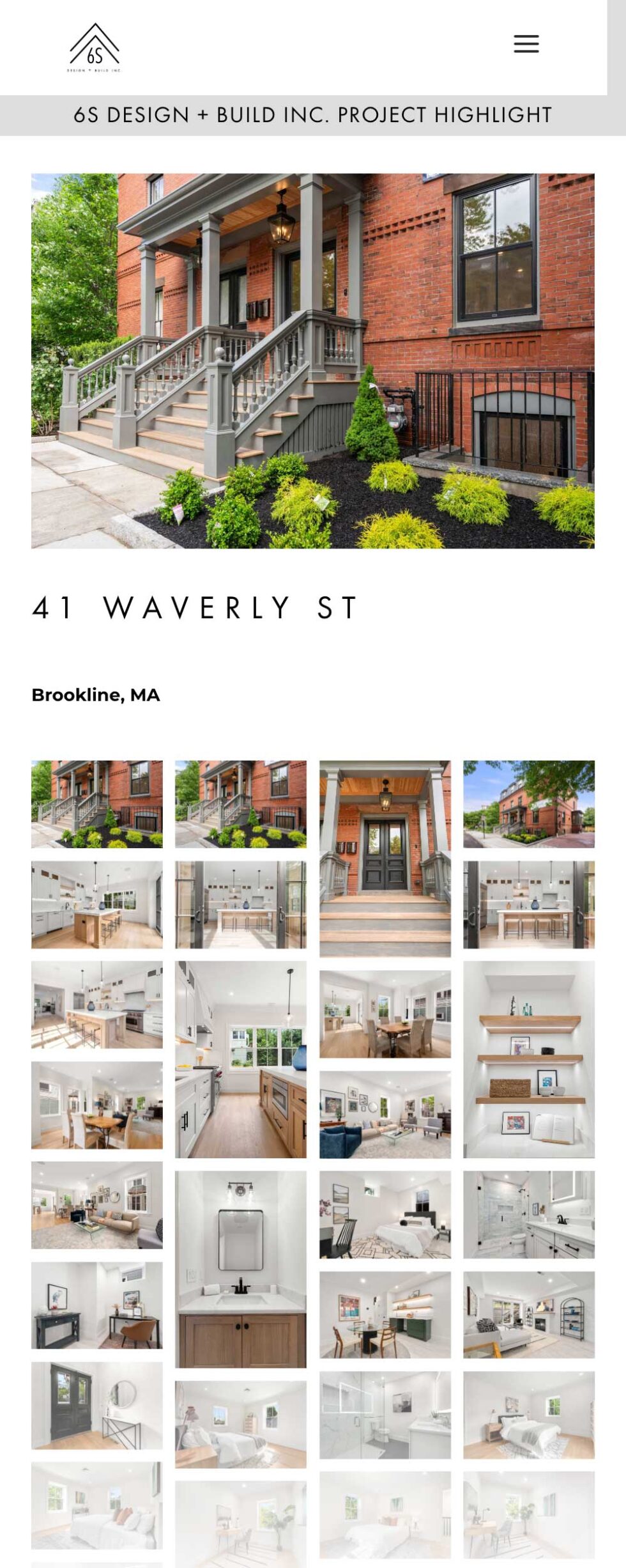 6S Design + Build website screenshot