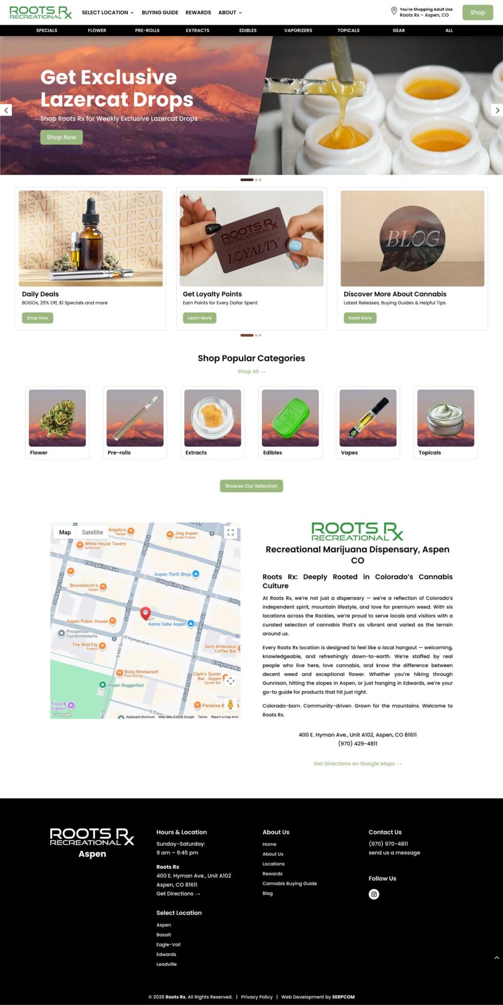 rootsrx website screenshot