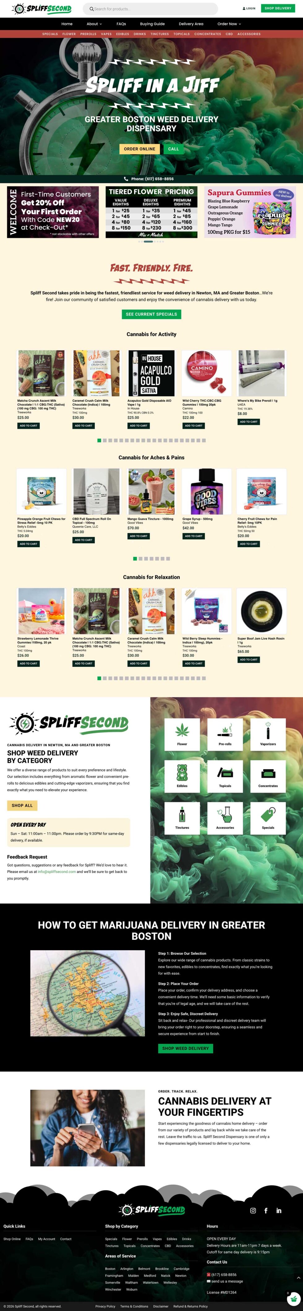 spliff second website screenshot