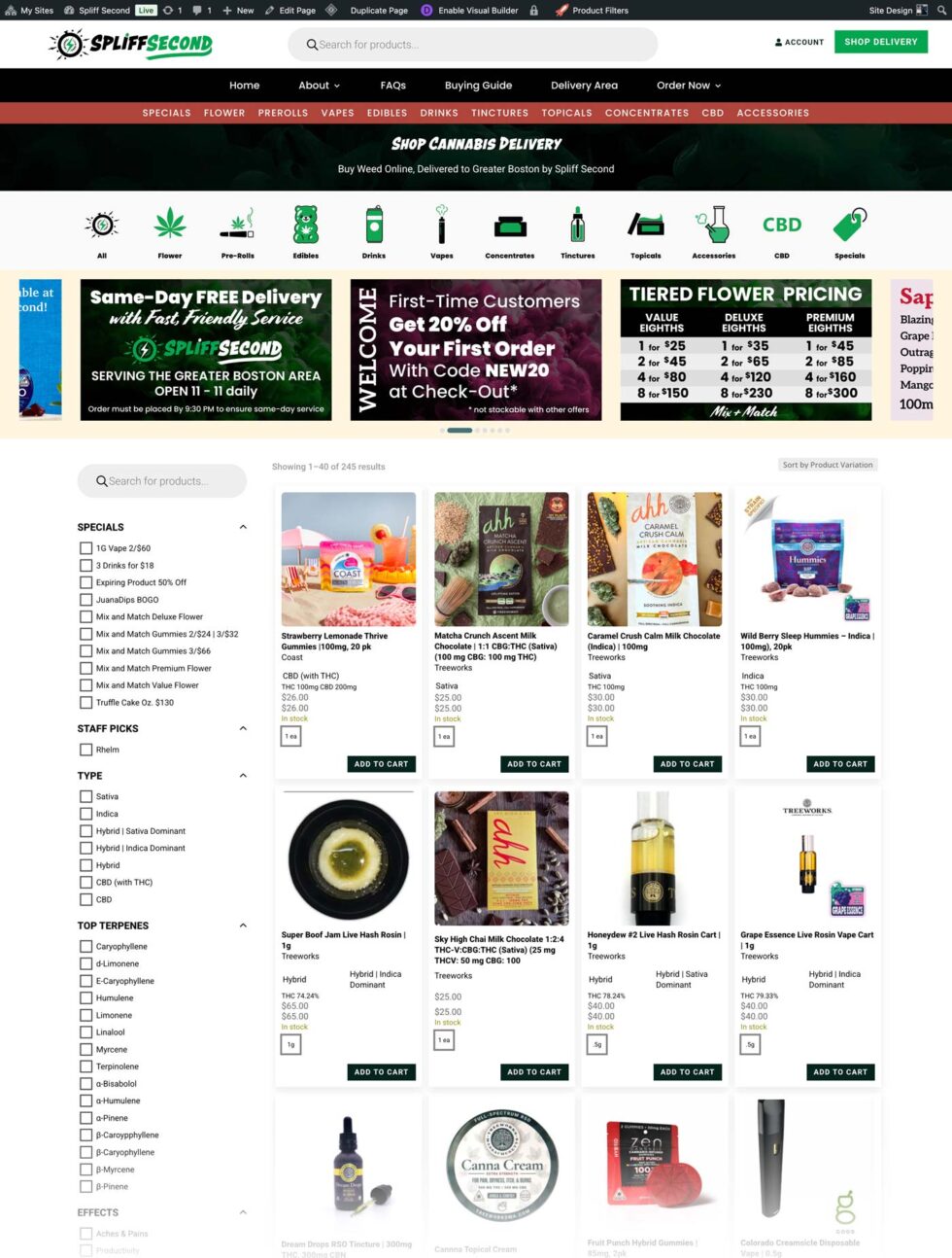 spliff second website screenshot