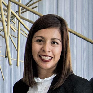 smiling woman in business attire