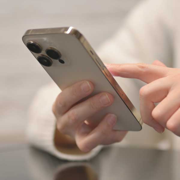 man's hand with smartphone