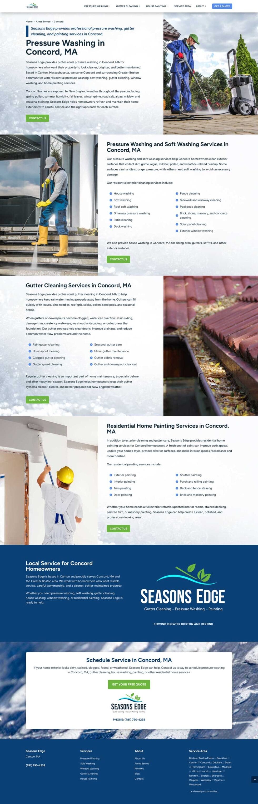 seasons edge website page screenshot