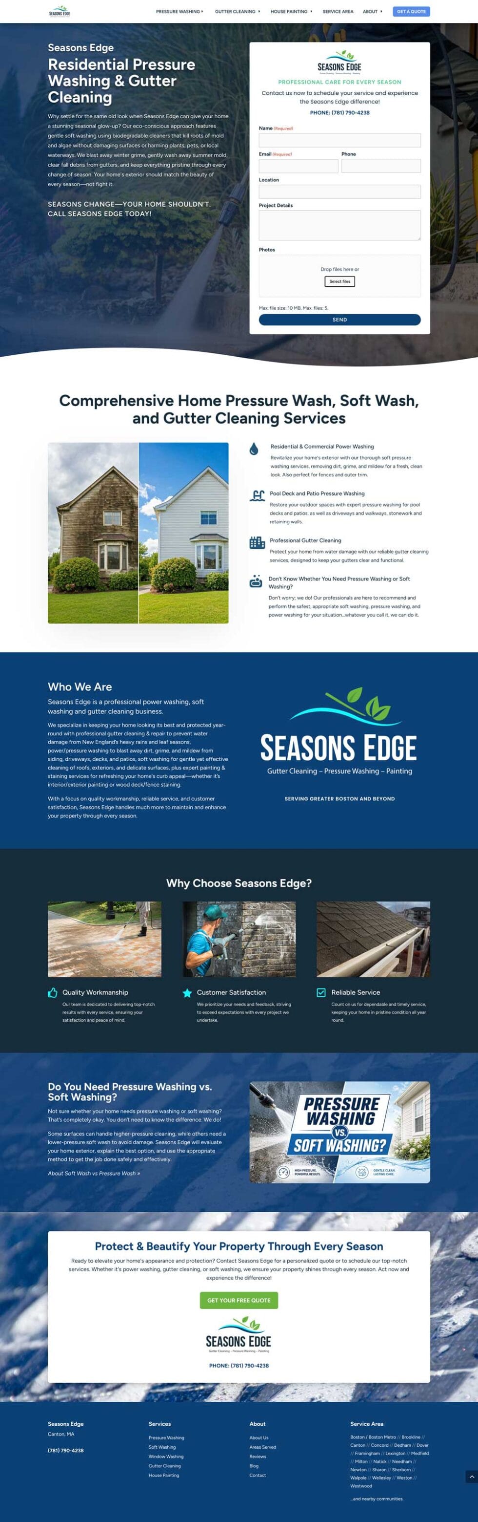 seasons edge website page screenshot