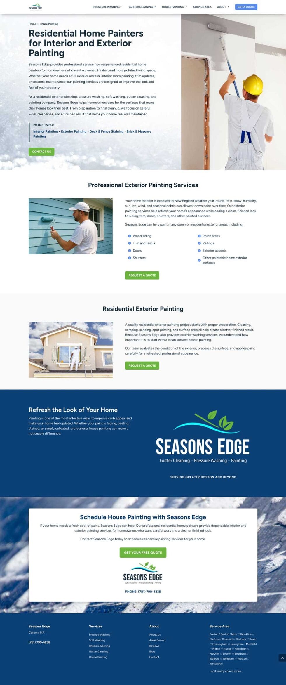 seasons edge website page screenshot